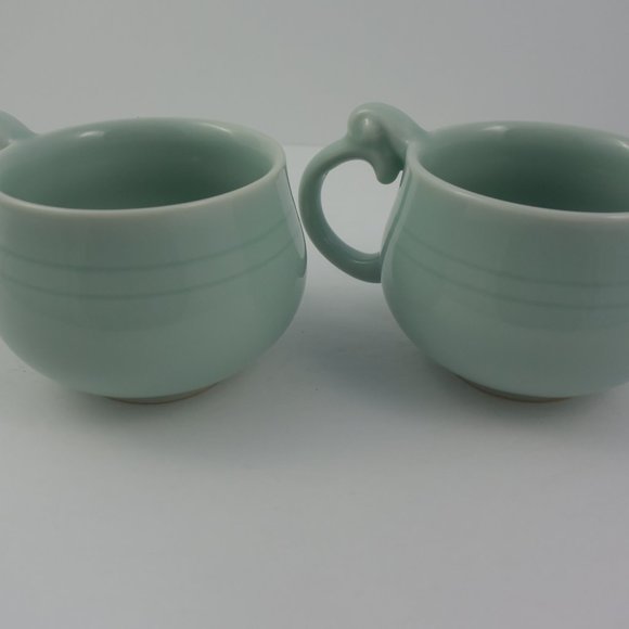 Pair of Celadon Porcelain Coffee/Tea Mugs - Picture 7 of 11